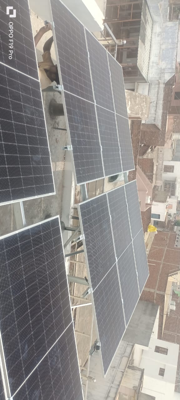 Completed rooftop solar panels